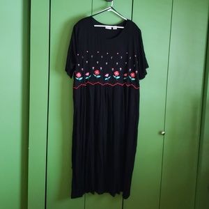 Black floral maxi dress